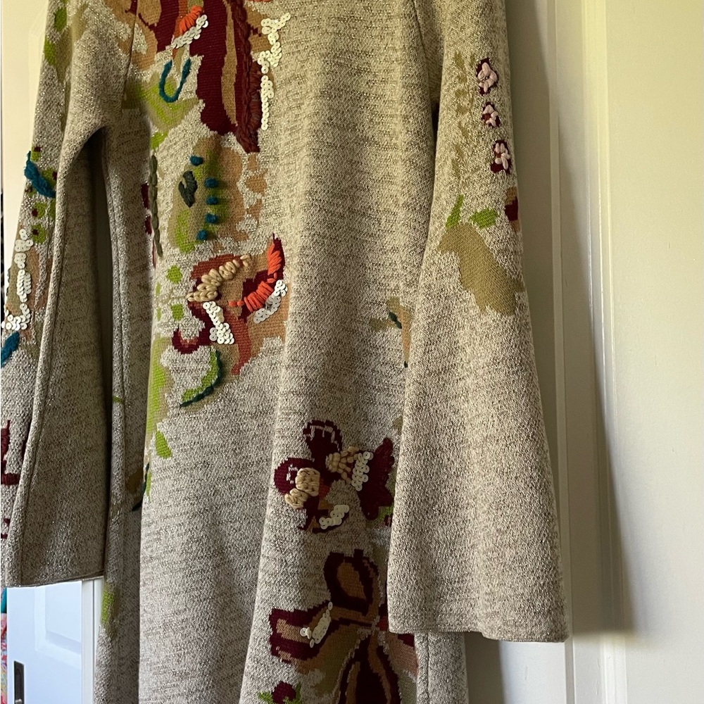 Anthropologie Multicolor Floral Long Sleeve Dress